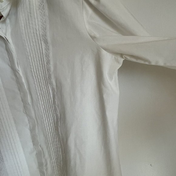 Vintage Fred Michael Women’s Blouse Button Up Shirt Lace Made In USA White M/L - Picture 11 of 12